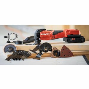 Hilti-2366391 Outil oscillant multifonction sans fil de qualité industrielle, 6 à 22 fonctions, outils en aluminium, sans batteries lithium-ion - Product Image 6