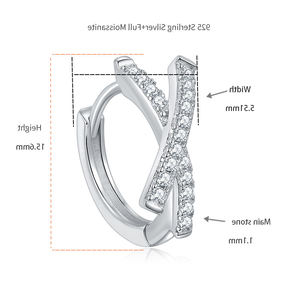 Boucles d'oreilles tendance hip-hop en silicone rond de 1,1 mm avec pierres, bijoux de boutique - Product Image 6