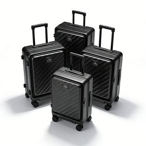 <span class=keywords><strong>Valise</strong></span> en plastique de grande capacité 20/24 pouces, cadre en PC léger, robuste et durable, peut être utilisée comme bagage à main - Product Image 1