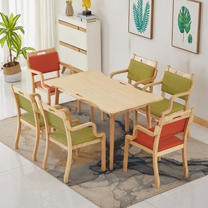 Mesa de Comedor de Madera Sólida para Centros de Cuidado de Ancianos, Uso Comercial Duradero, Muebles para Adultos y Personas Mayores - Product Image 2
