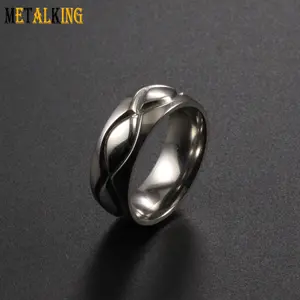 男士结婚戒指8毫米时尚无限钛戒指