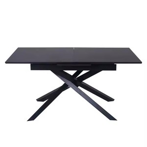 Cina mobili moderni per la casa di lusso in <span class=keywords><strong>legno</strong></span> bordo in melamina Op gambe in <span class=keywords><strong>metallo</strong></span> <span class=keywords><strong>tavolo</strong></span> da pranzo <span class=keywords><strong>allungabile</strong></span> rettangolare - Product Image 3
