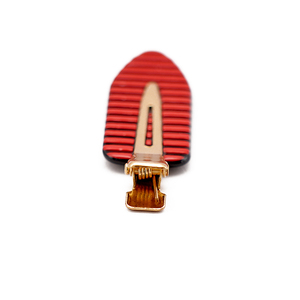 Haute qualité mode simple rayure Double couche conseil pince à cheveux gravure personnalisée acétate pince à griffe en gros accessoires de cheveux - Product Image 3