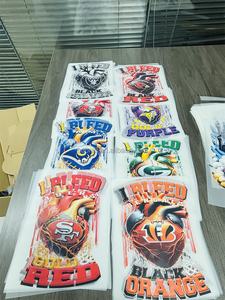 NFL nouveau design dtf transfert de chaleur dtf logo autocollant impression par transfert à la demande fer à repasser par transfert pour vêtements - Product Image 2