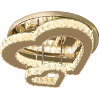 Lampe de plafond en cristal LED en forme de cœur pour magasin de vêtements de mariage, chambre à coucher