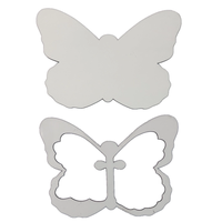Clip de pare-soleil de voiture vierge pour sublimation, double couche, personnalisable avec photo commémorative papillon, pour une conduite sûre