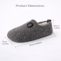 Pantoufles chauffantes sans fil, chaussures chauffantes rechargeables avec batterie 2500 mAh pour la maison et le bureau