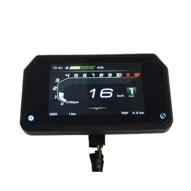 SiAECOSYS Adjustable CAN-BUS Communication TFT T15 with Speedometer for Electric Mini Car and Electric Tricycle