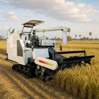 Moissonneuse-batteuse agricole sur chenilles Wishope 100 CV à alimentation complète pour riz