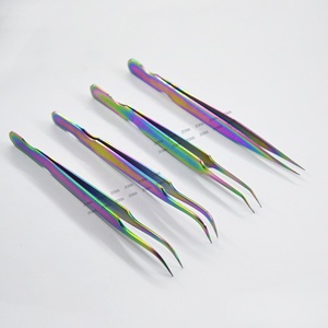 Pince à épiler professionnelle en acier inoxydable allemand de type S pince à épiler pointue de haute qualité pour les extensions de cils - Product Image 2