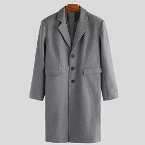 <span class=keywords><strong>Manteau</strong></span> long pour homme, trench-coat, vente chaude, style britannique, trajet quotidien, pardessus, simple boutonnage, manteaux longs pour homme - Product Image 4