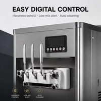 Machine à glace commerciale OEM ODM pour cornets et coupes glacées, 3 saveurs, avec compresseur