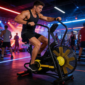 Bicicleta estática ergonómica con ventilador, diseñada para el cuerpo humano, cómoda para entrenamientos aeróbicos prolongados en interiores, ciclismo fitness. - Product Image 2