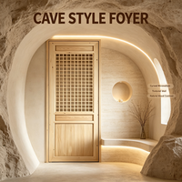 Porte en bois massif de pin non fini, surface lisse, porte intérieure pour usage domestique