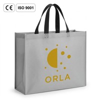 Sacs réutilisables non tissés à marque privée, logo personnalisé imprimé, sacs de courses écologiques avec poignées, durables, vente en gros