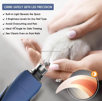 Offre Spéciale Coupe-Griffes Électrique USB Rechargeable 6 Vitesses avec Lumière LED pour Animaux de Compagnie, Lame Silencieuse et Sûre pour Chiens et Chats de Petite Taille