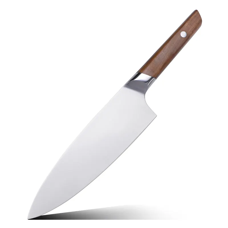 Set De Cuchillos De Cocina 5 pezzi professionali ad alto tenore di carbonio in acciaio inox ruba coltello da cucina con manico in legno d'ulivo