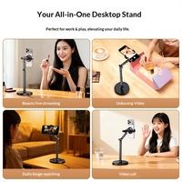Support de téléphone réglable Boneruy T20 2025 : multi-angles, réglable en hauteur pour le streaming en direct et l'utilisation sur bureau