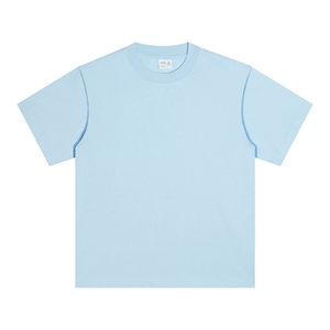 Custom 300G Heavyweight 96%+ Cotton T Shirt OEM ODM Oversized Unisex Crew Neck Blank Short Sleeve <b>Tee</b> with Logo - Product Image 4