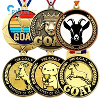 Op maat gemaakte basketbal voetbal ijshockey rugby honkbal MVP metalen sport award medaille medalla medallion custom geitenmedailles