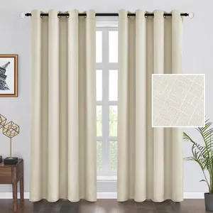 Customizable Full Blackout Window Darkening Curtains For Bedroom Light Blocking Drapes With Black Lining For Living Room
