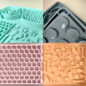 Tappetini per animali domestici personalizzati in Silicone per uso alimentare quadrati con alimentazione lenta senza BPA - Product Image 2