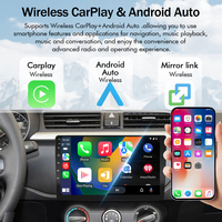 Autoradio LELV pour système Linux, écran 9 pouces (Simple DIN), navigation stéréo à écran partagé, lecteur vidéo Android Auto