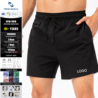 Shorts de sport décontractés pour hommes avec logo personnalisé, cordon de serrage, anti-plis, respirants, légers, pour la gym, unis
