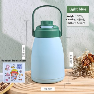 Bouteille d'eau portable en verre à double paroi de 480 ml avec logo - Product Image 6