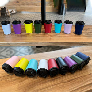 Taza de café térmica con tapa de tornillo de acero inoxidable de 350 ml disponible/taza de viaje para coche con vaso de café - Product Image 5