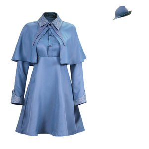 Costume de cosplay d'école de sorcellerie, sorcière Fleur Isabelle <span class=keywords><strong>Delacour</strong></span>, uniforme scolaire magique de Beauxbatons, chapeau, robe, costume, Halloween - Product Image 1