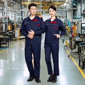 Ropa protectora de trabajo de manga larga de verano personalizada, traje de camuflaje de <span class=keywords><strong>soldador</strong></span> de poliéster y algodón, uniforme resistente a la ropa de trabajo - Product Image 2