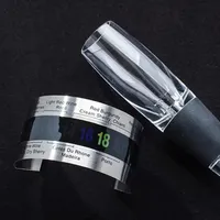 Termometer Kerah Botol Anggur Stainless Steel Baru, Alat Minuman Pintar, Sensor Klip Layar LCD untuk Bir Anggur Merah
