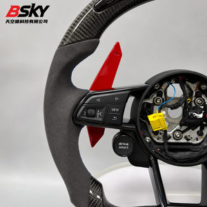 Volant personnalisé en fibre de carbone et daim avec LED pour <span class=keywords><strong>Skoda</strong></span> Audi Universal Karoq <span class=keywords><strong>Octavia</strong></span> Mk3 <span class=keywords><strong>Vrs</strong></span> 2 3 Mk4 <span class=keywords><strong>Vrs</strong></span> Superb <span class=keywords><strong>2020</strong></span> B9 B8 - Product Image 2
