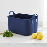 Paniers de rangement personnalisés avec logo, sacs de transport réutilisables avec poignées pour vêtements, épicerie, emballage de boutique