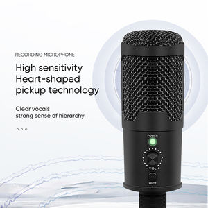 Micrófono de Condensador USB OEM A12 de Alta Sensibilidad con Construcción Metálica para Conferencias de Escritorio y Grabación de Transmisiones en Vivo - Product Image 3