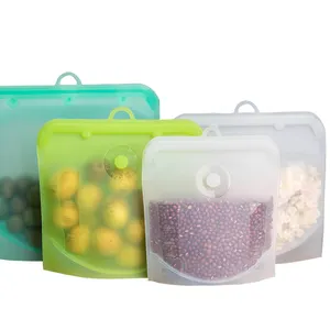 Food Bags Freshness Protection Package Containers Cooking Bag Sets Reusable Freezer Silicone For Sous Vide Liquid Snack