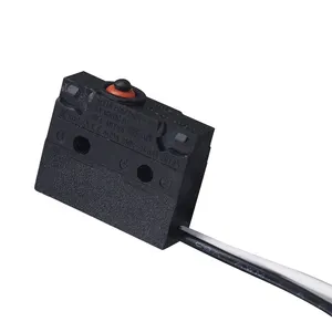 IP67 no Lever Automotive Micro Switch 5A 125/250V Micro Switch Black With long wires