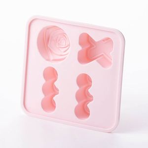 Nueva bandeja de silicona de grado alimenticio para cubitos de hielo con tapa, fácil de desmoldar, formas bonitas, tamaño grande para hielo, pasteles de arroz y comida para bebés - Product Image 5