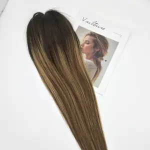 Warna Balayage Puncak Rambut Virgin Eropa Penjualan TERBAIK UNTUK WANITA Topper Rambut Mono Toupee Rambut Manusia untuk Wanita