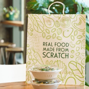 Bolsa <span class=keywords><strong>de</strong></span> papel Kraft SOS ecológica <span class=keywords><strong>de</strong></span> alta calidad, <span class=keywords><strong>precio</strong></span> <span class=keywords><strong>de</strong></span> fábrica, paquete para llevar biodegradable para uso en ensaladas <span class=keywords><strong>de</strong></span> supermercado - Product Image 5