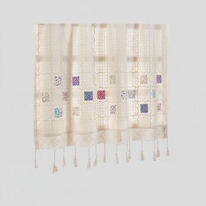 Authentic Patterned Patchwork Lace and Tassel Multi-Size <b>Curtain</b> Stylish Valance for Home Decor - Product Image 2