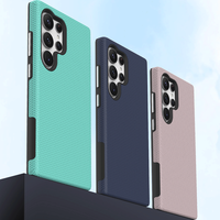 Étui de téléphone portable antichoc en TPU souple et PC combiné, design triangulaire, anti-rayures, pour Samsung Galaxy S25 Ultra