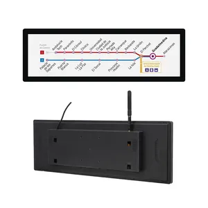 49.5 inci spanduk penanda batang Lcd iklan stasiun Bus batang melar Ultra lebar layar Lcd Monitor batang tampilan
