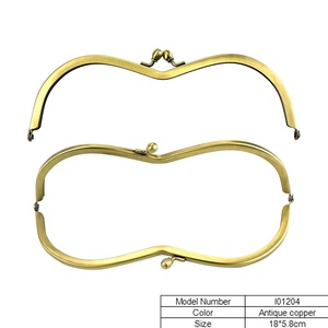 Marcos de metal para bolsos con forma personalizada, chapados en oro, con cierre, estilo moderno, precios de fábrica - Product Image 5