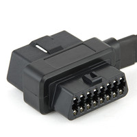 Cable plano de conector macho a hembra OBDII/OBD2 de 16 Pines de perfil bajo 1M Cable de extensión de diagnóstico Delgado completo de 16 pines J1962 OBD 2/II