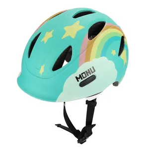 MONU Custom Design Cute Cartoon Outlook Safety Racing Helmet For Children Girls Boys Cycling Helmet For Kids