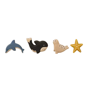 Juguetes de Animales Marinos de Madera Hechos a Mano para Niños Pequeños, Delfín, Ballena, Foca, Estrella de Mar - Product Image 1
