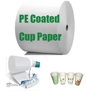 Custom 160 170 180 190 200 210 280 300 320 Gsm Pe Coated Paper Cup Raw Material Paper Cups Paper In Rolls Or Sheets