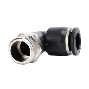 Conector de Manguera Neumática HOFUJNG, Conector de Esquina de Plástico Tipo L, Conector Neumático de Codo Macho de Metal - Product Image 3